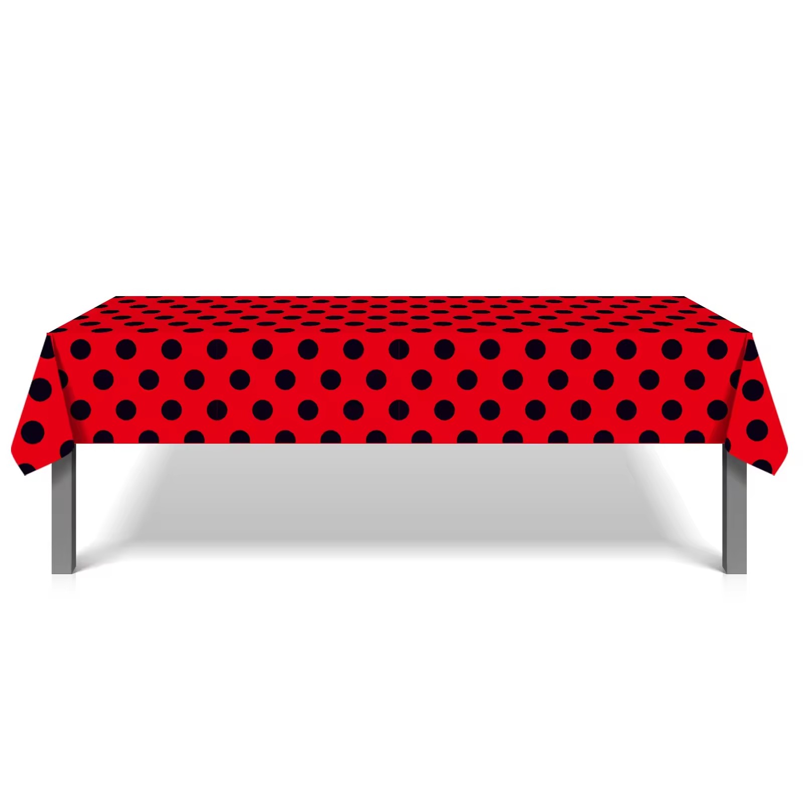 Table Cloth Disposable - 130*220 ซม. จุดสีแดงลายเต่าทองผ้าปูโต๊ะแบบใช้แล้วทิ้งผ้าคลุมโต๊ะวันเกิดตกแต่งปาร์ตี้แคมป์ปิ้งเสื่ออุปกรณ์