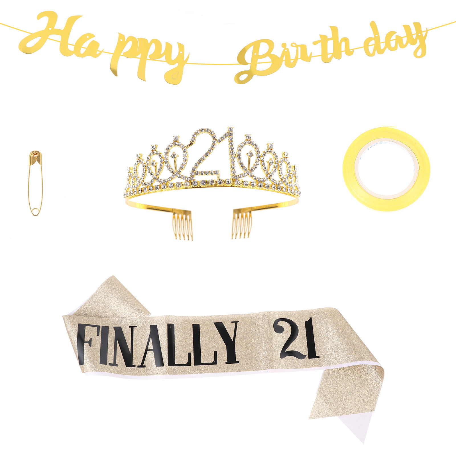 ชุดมงกุฎวันเกิดแบบกลิตเตอร์สีท - Birthday Sash Glitter บทวิจารณ์และราคา