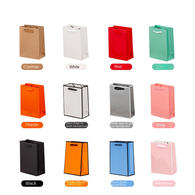 ถุงกระดาษพกพาของขวัญสีทึบ1ชิ้น - Event Party Shop บทวิจารณ์และราคา