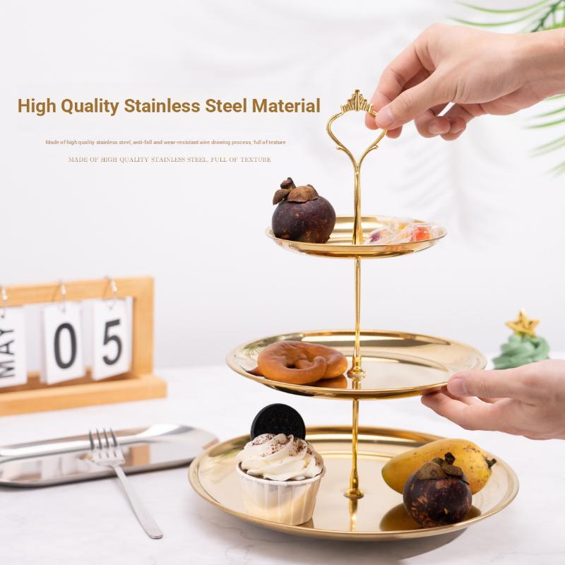 แท่นวางเค้ก 2/3 ชั้น สีทองเงิน - Cupcake Stand Tier บทวิจารณ์และราคา
