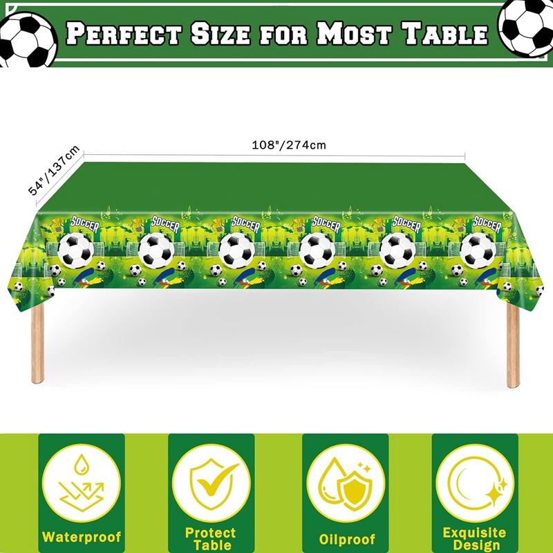ฟุตบอล Party Disposable Tablew - Table Cloth Disposable บทวิจารณ์และราคา