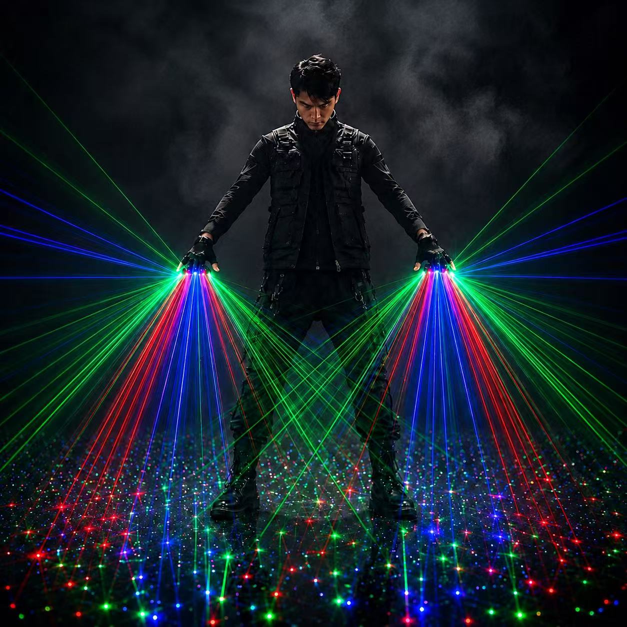 ถุงมือเลเซอร์ RGB แบบชาร์จไฟได - Event Party Dj บทวิจารณ์และราคา