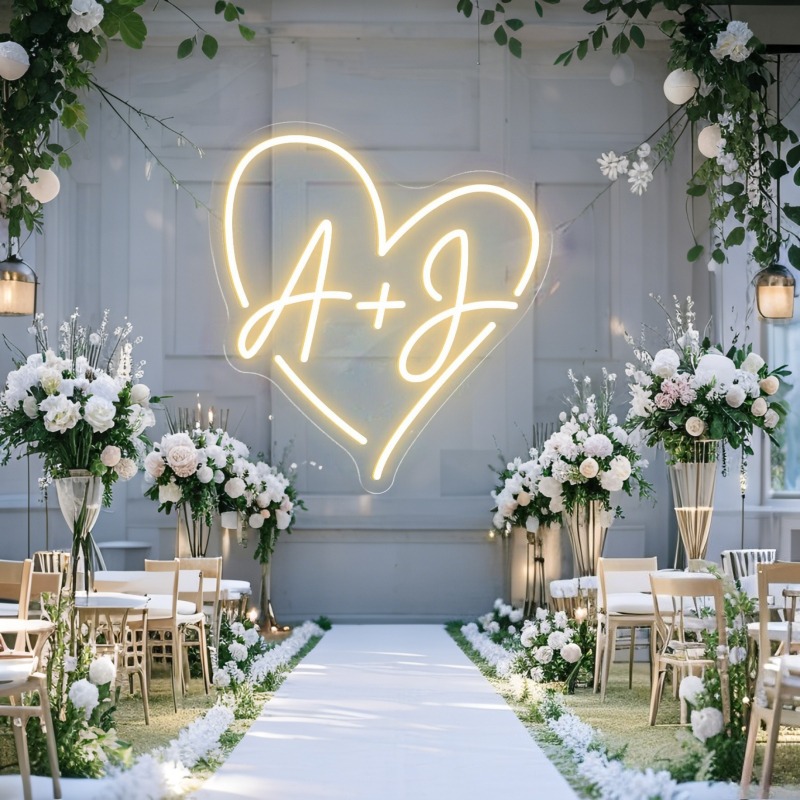 CUSTOM Initials หัวใจ LED Neon - Neon Sign Party บทวิจารณ์และราคา