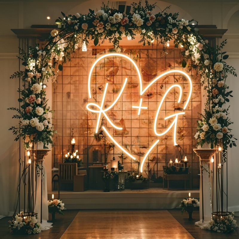 CUSTOM Initials หัวใจ LED Neon - Neon Sign Party บทวิจารณ์และราคา