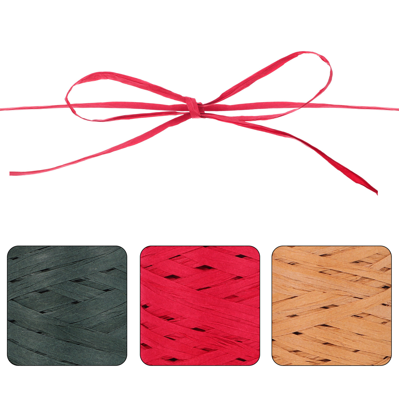 ริบบิ้นกระดาษราฟเฟียแบบชนบท 3  - Papercraft Supply Ribbon บทวิจารณ์และราคา