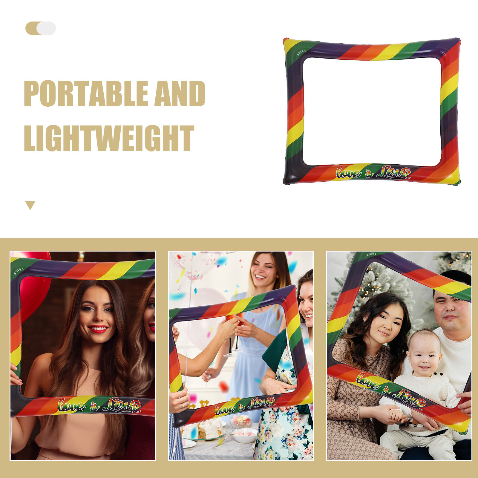 กรอบถ่ายรูปเซลฟี่แบบเป่าลมสีรุ - Photo Booth Frame บทวิจารณ์และราคา