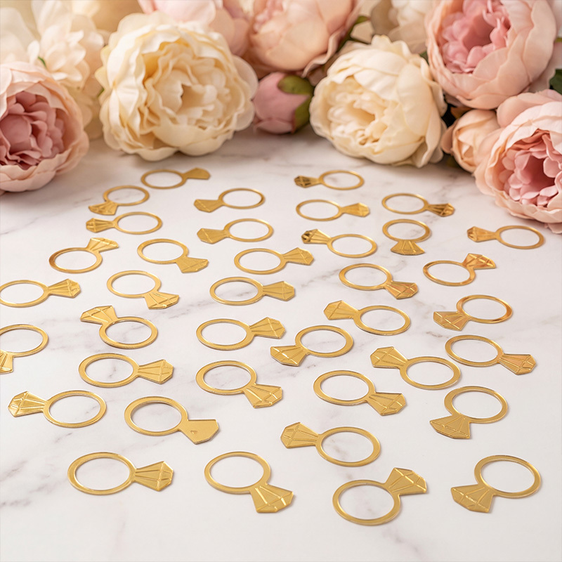 50 ชิ้น/ถุง แหวนเพชรทองคำเปลว  - Papercraft Supply Confetti บทวิจารณ์และราคา
