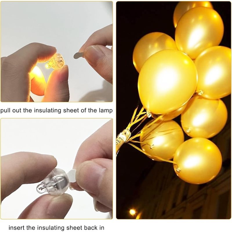 ABLN-ชุดไฟลูกโป่ง 100 ชิ้น, ไฟ - Led Balloon Light บทวิจารณ์และราคา