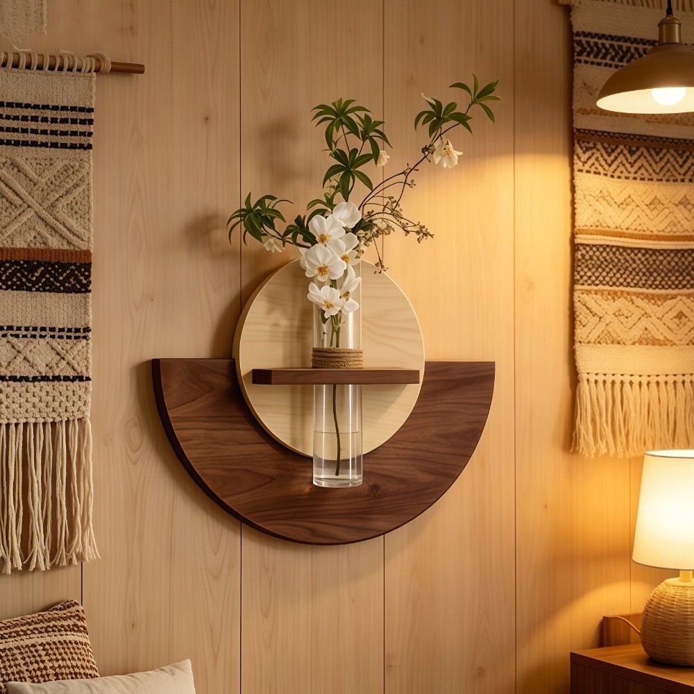 ชั้นวางดอกไม้ติดผนังไม้รูปวงรี - Flower Wall Panel บทวิจารณ์และราคา