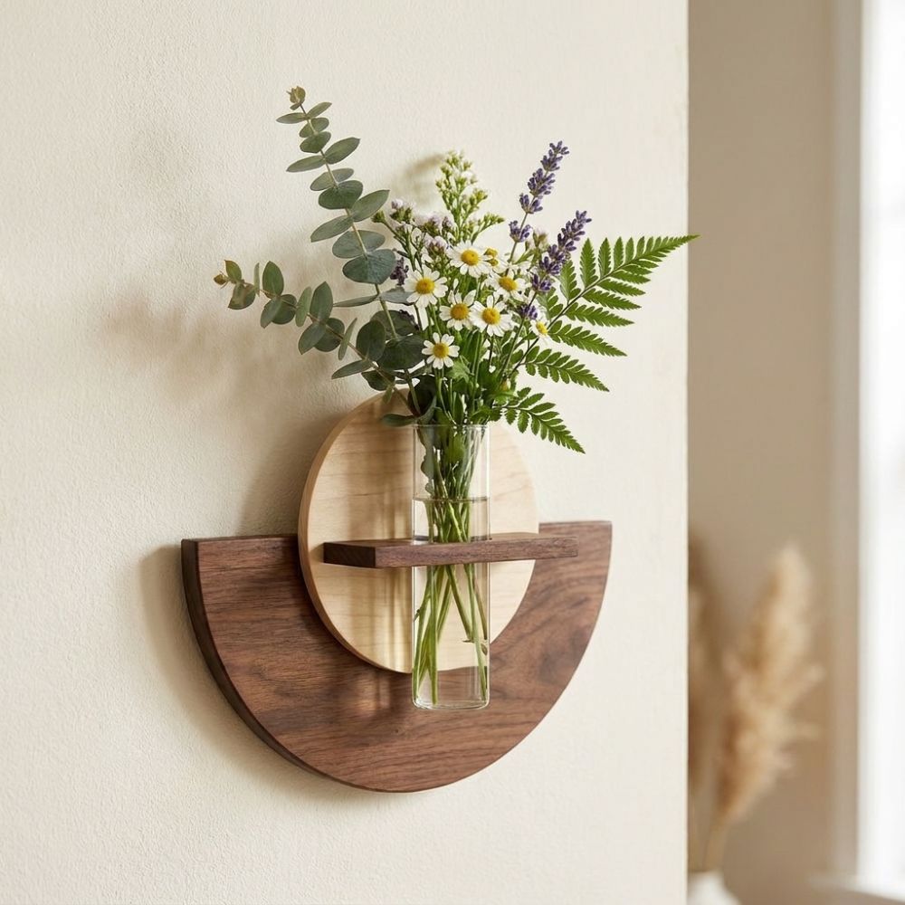 ชั้นวางดอกไม้ติดผนังไม้รูปวงรี - Flower Wall Panel บทวิจารณ์และราคา