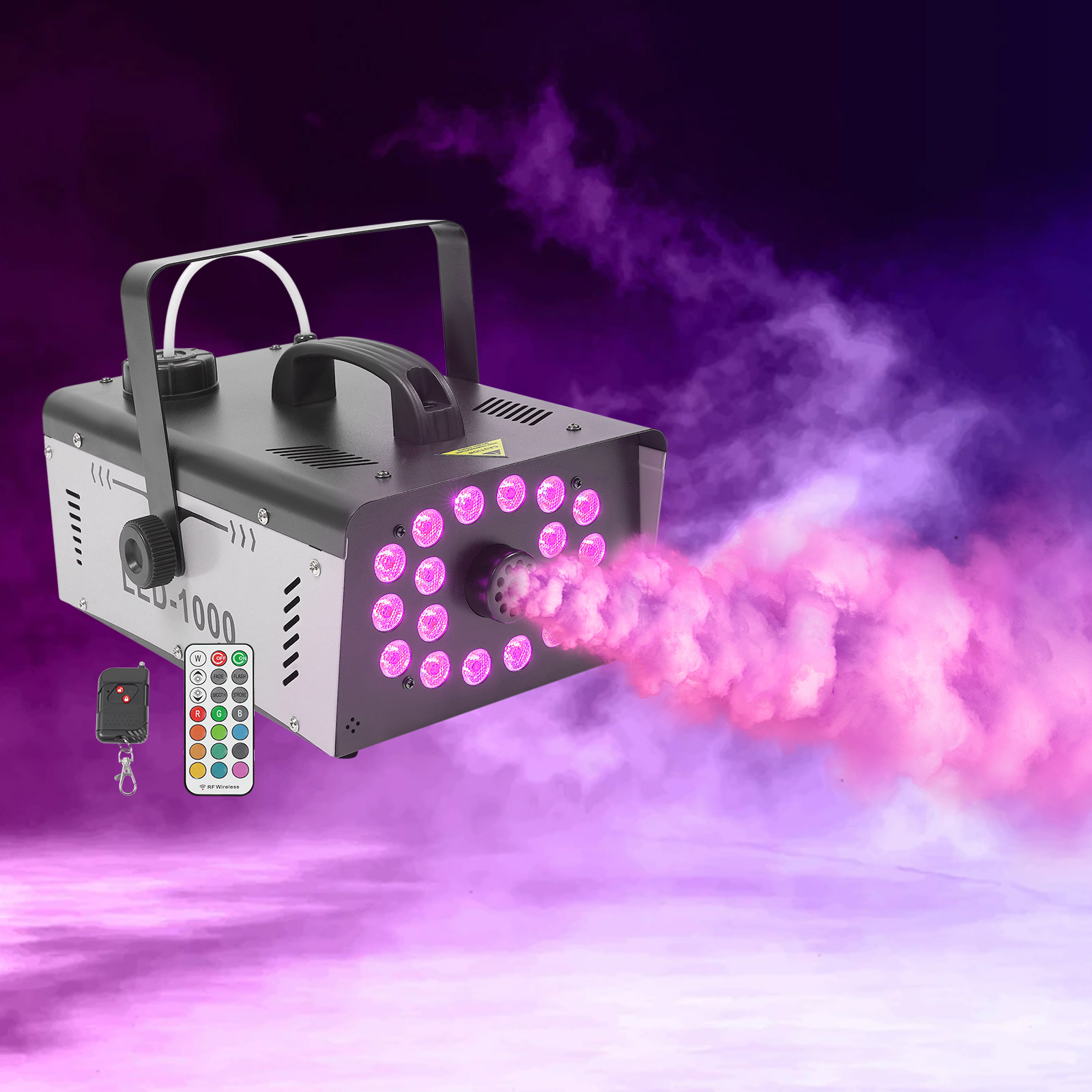 เครื่องพ่นควัน 1000W 18 LED เค - Event Party Dj บทวิจารณ์และราคา