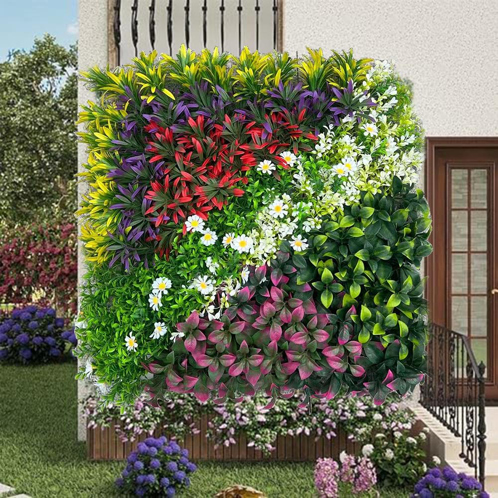 แผ่นผนังต้นไม้ประดิษฐ์สีเขียวข - Flower Wall Panel บทวิจารณ์และราคา